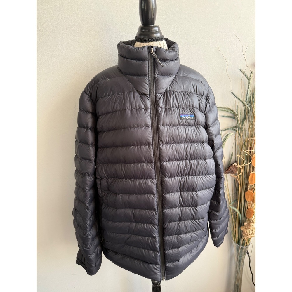 Patagonia Mens Goose Down Sweater Jacket blue XXL 800-Fill Puffer NetPlus Shell